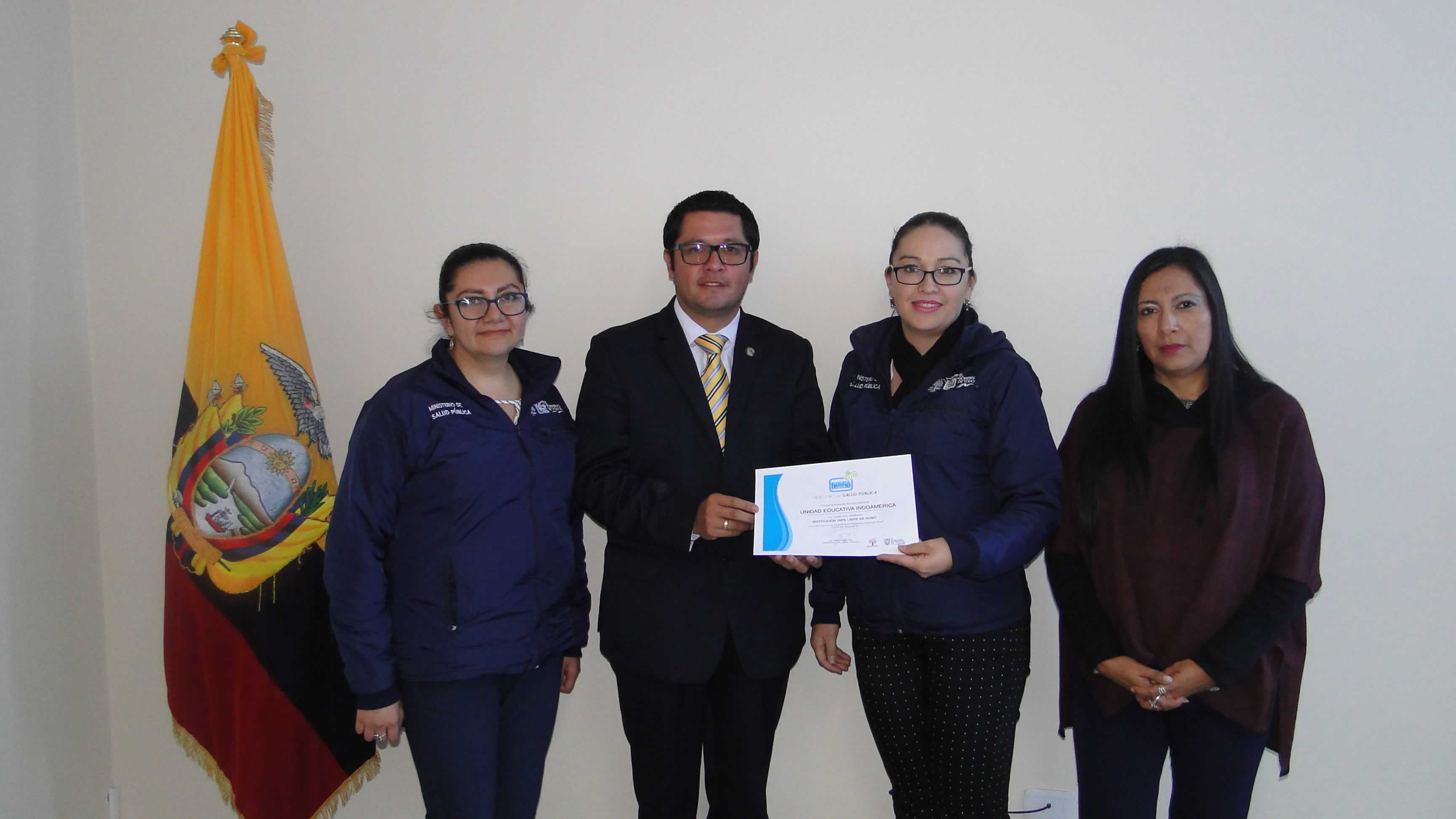 Unidad Educativa Indoamérica fue reconocida por el Ministerio de Salud Pública del Ecuador